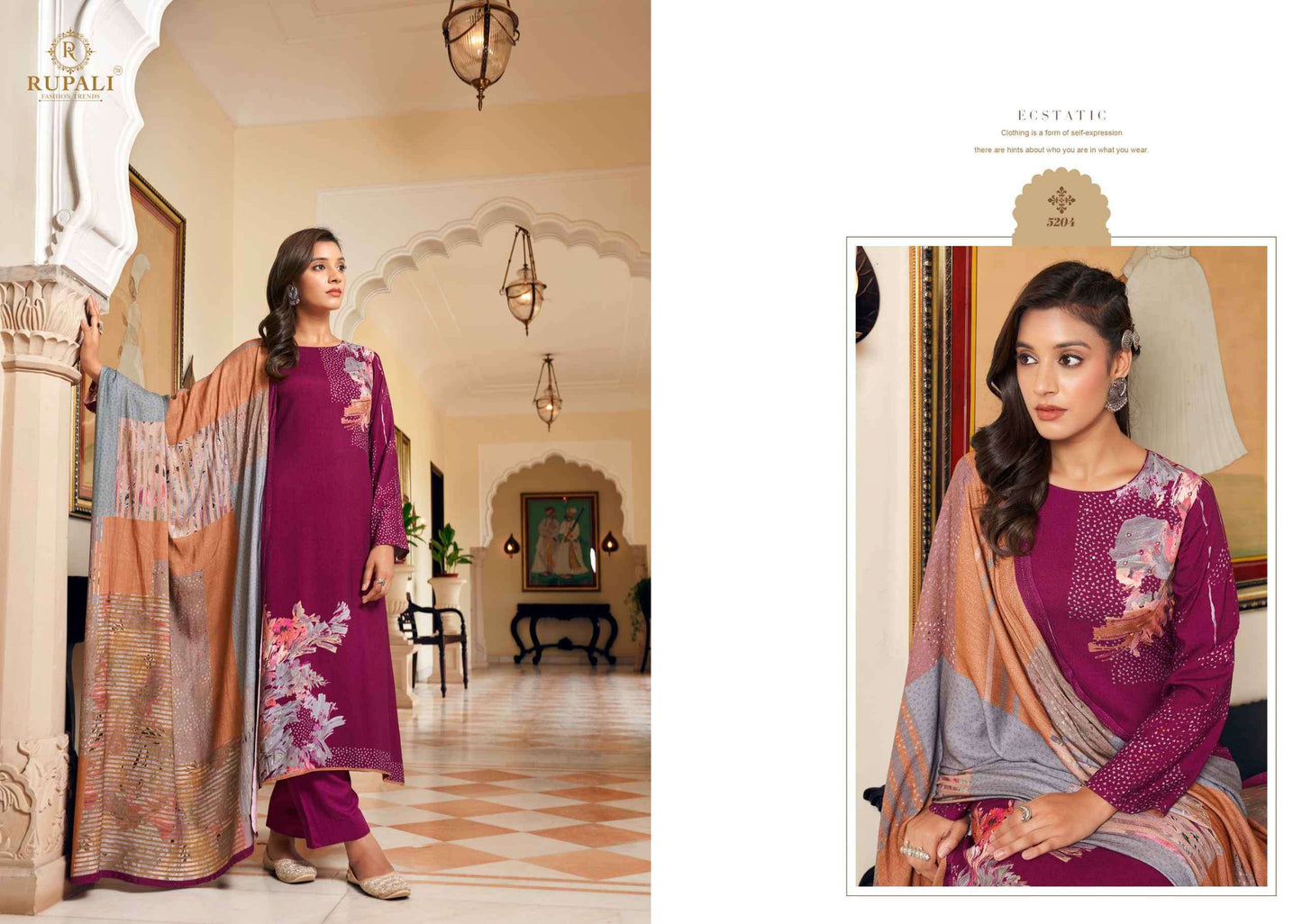 Rupali Fashion Evania Jaam Satin Designer Dress Material