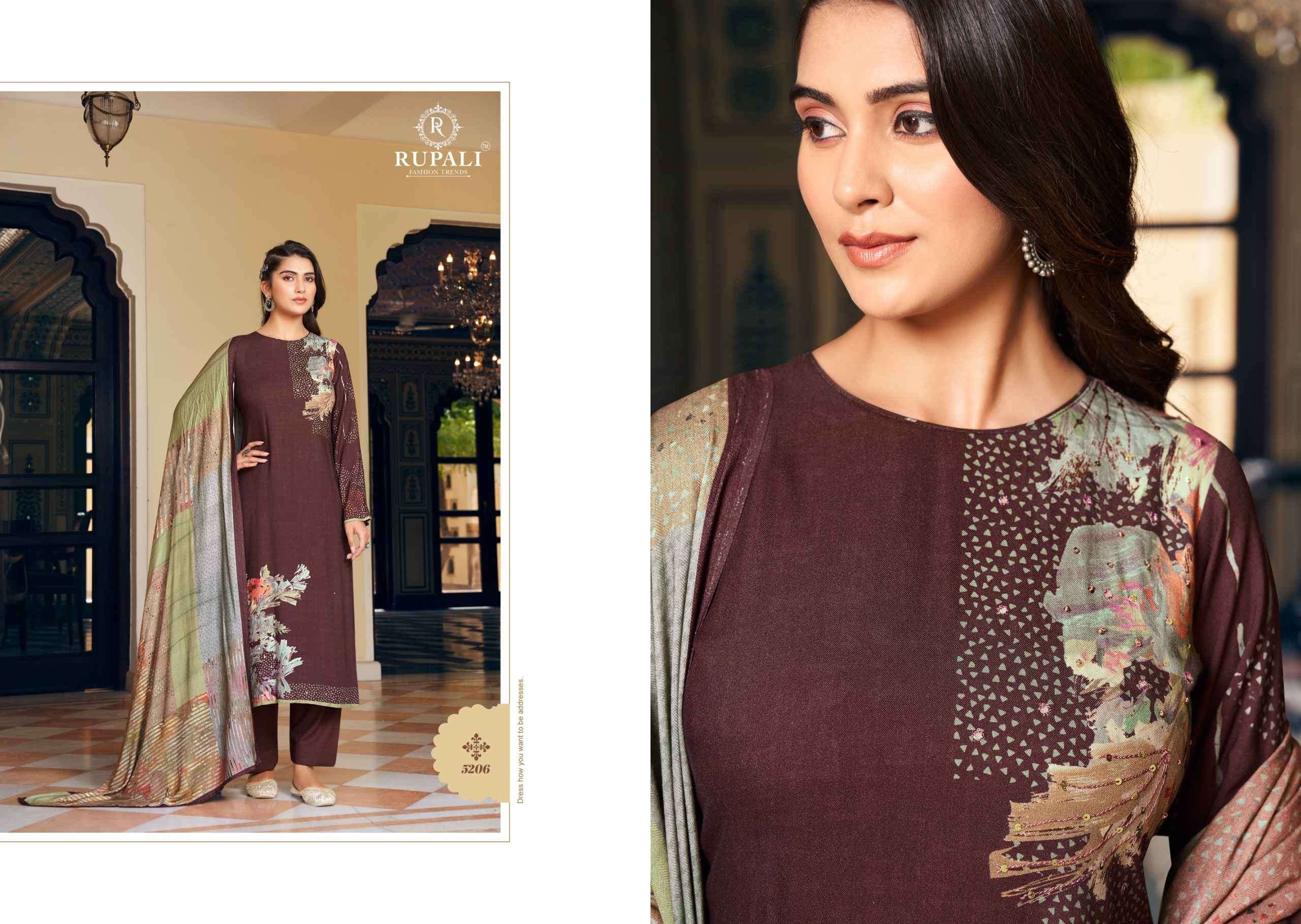 Rupali Fashion Evania Jaam Satin Designer Dress Material
