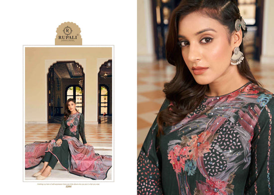 Rupali Fashion Evania Jaam Satin Designer Dress Material