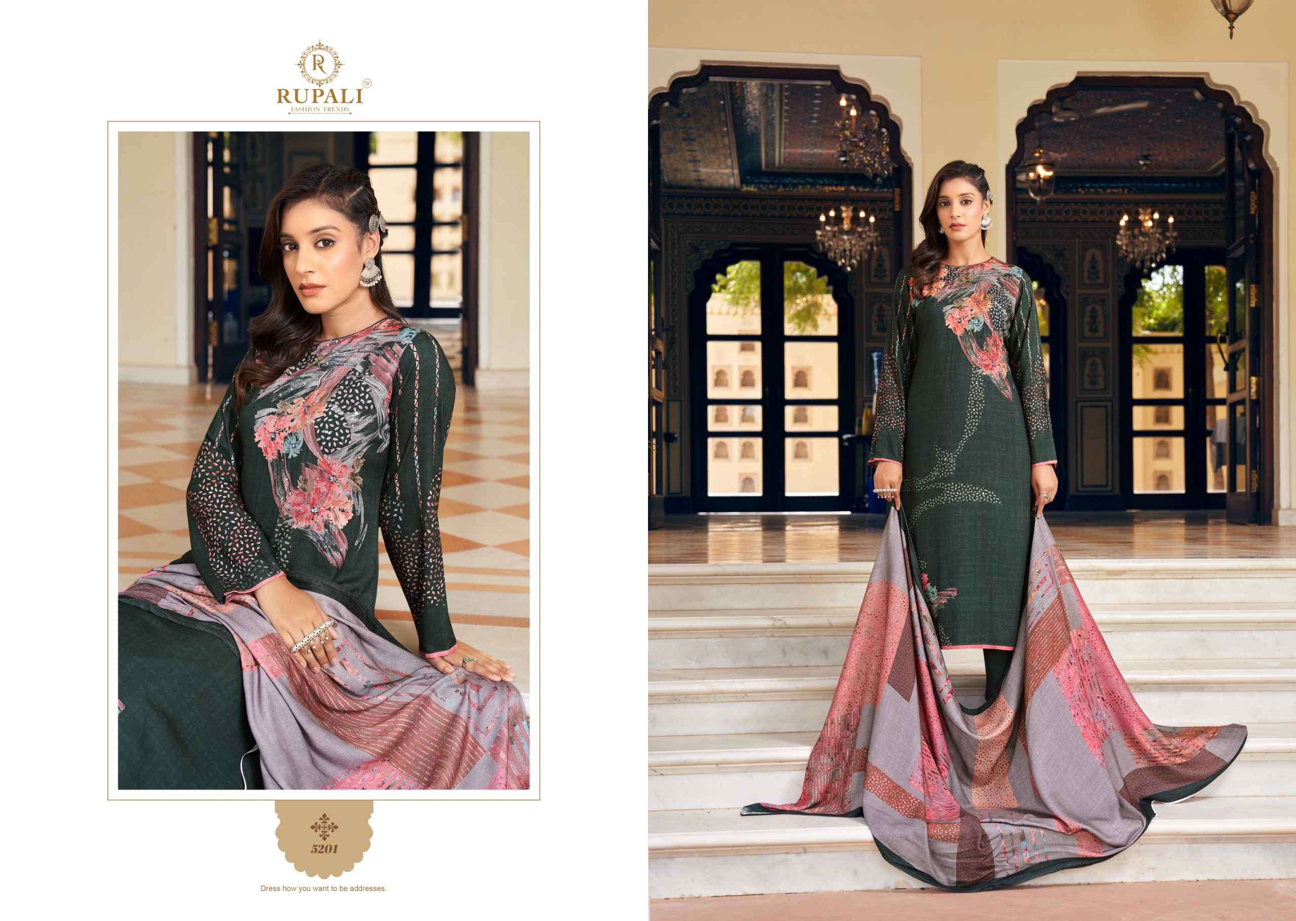 Rupali Fashion Evania Jaam Satin Designer Dress Material