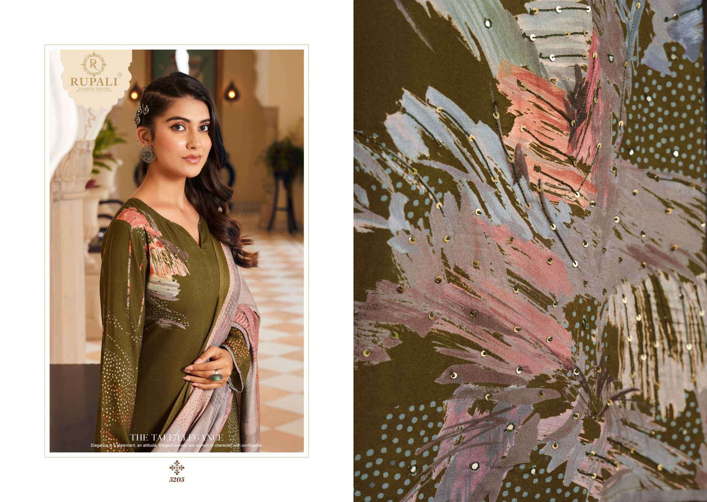 Rupali Fashion Evania Jaam Satin Designer Dress Material