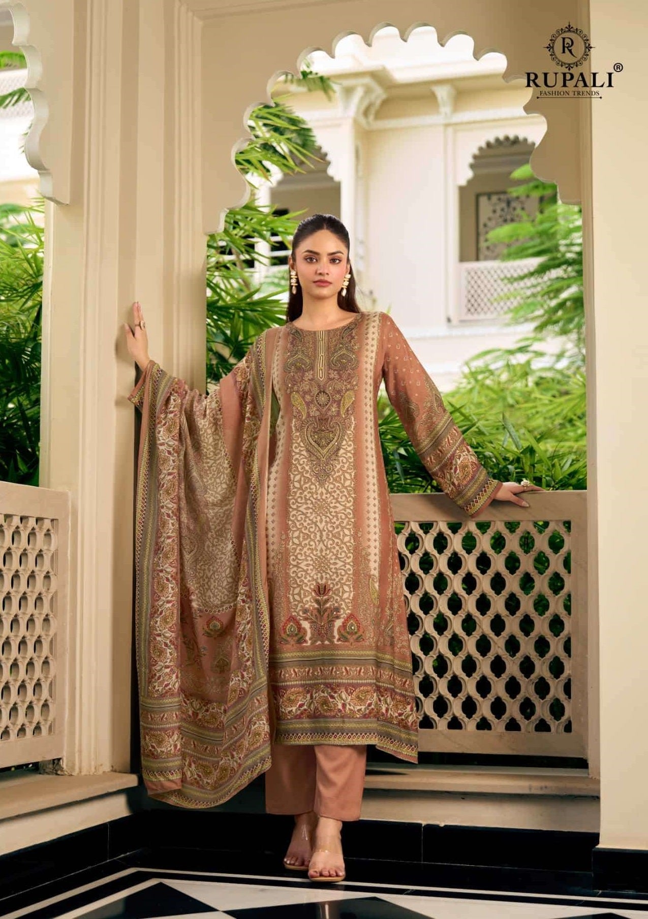 Rupali Fashion Farishta Viscose Muslin Dress Material