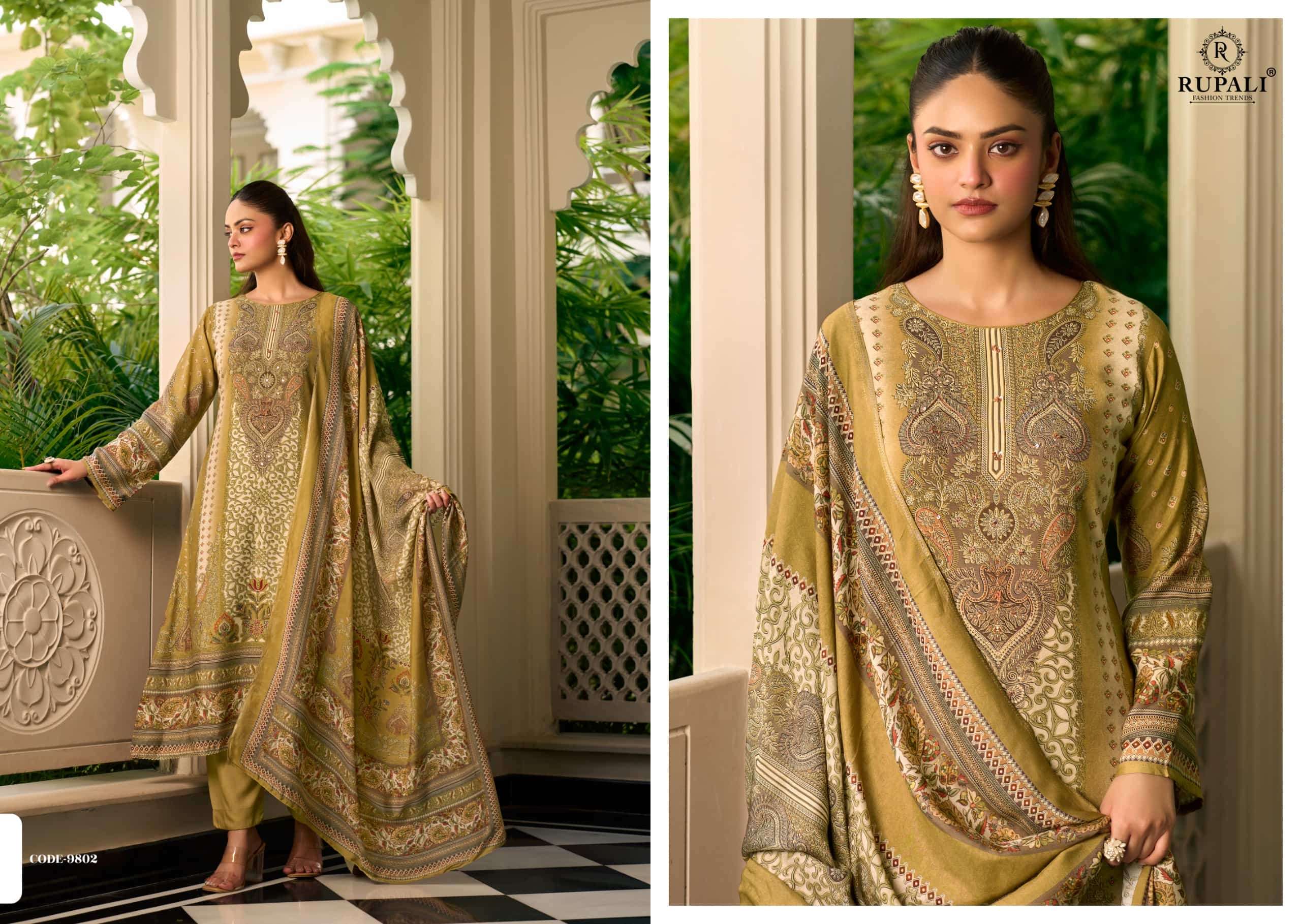Rupali Fashion Farishta Viscose Muslin Dress Material