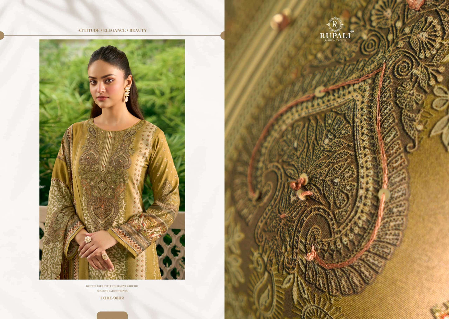 Rupali Fashion Farishta Viscose Muslin Dress Material