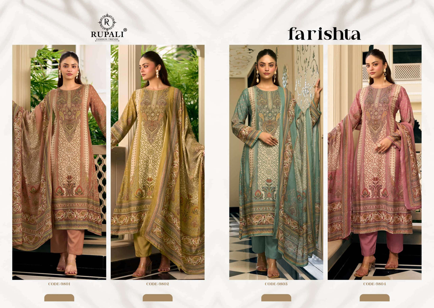 Rupali Fashion Farishta Viscose Muslin Dress Material