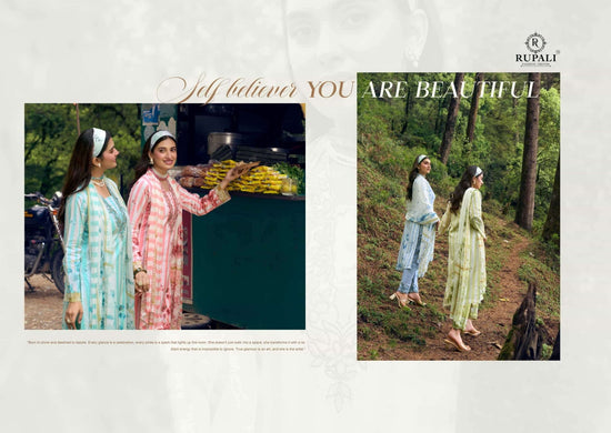 Rupali Fashion Gulzaar Lawn Cotton Embroidered Dress Material - Amrah Wholesale