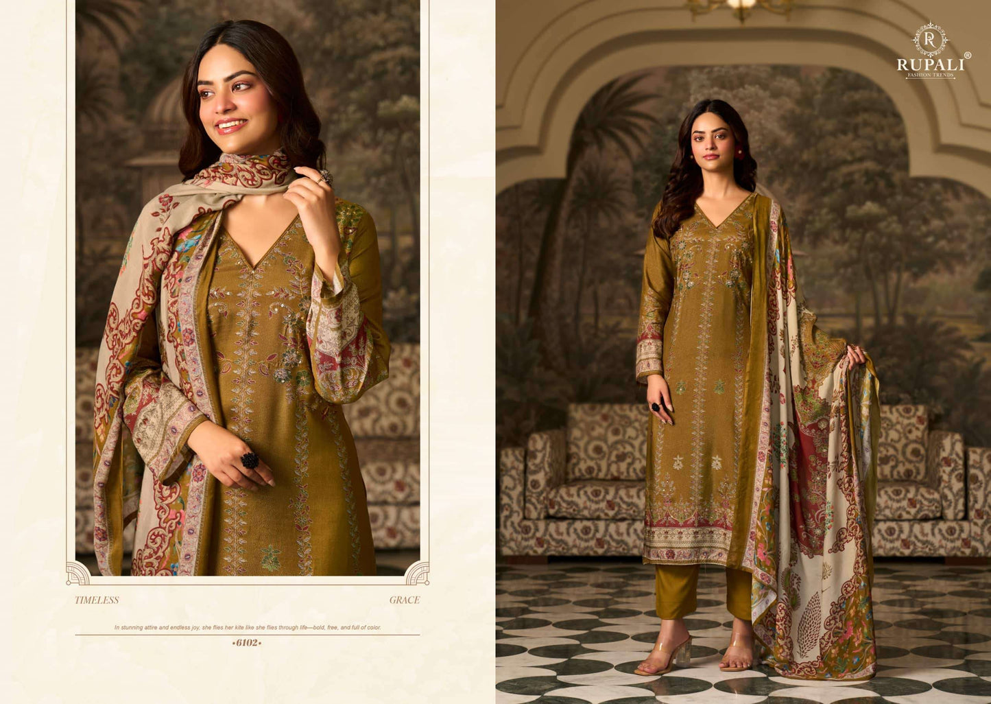 Rupali Fashion Husn Pari Pure Viscose Muslin Dress Material