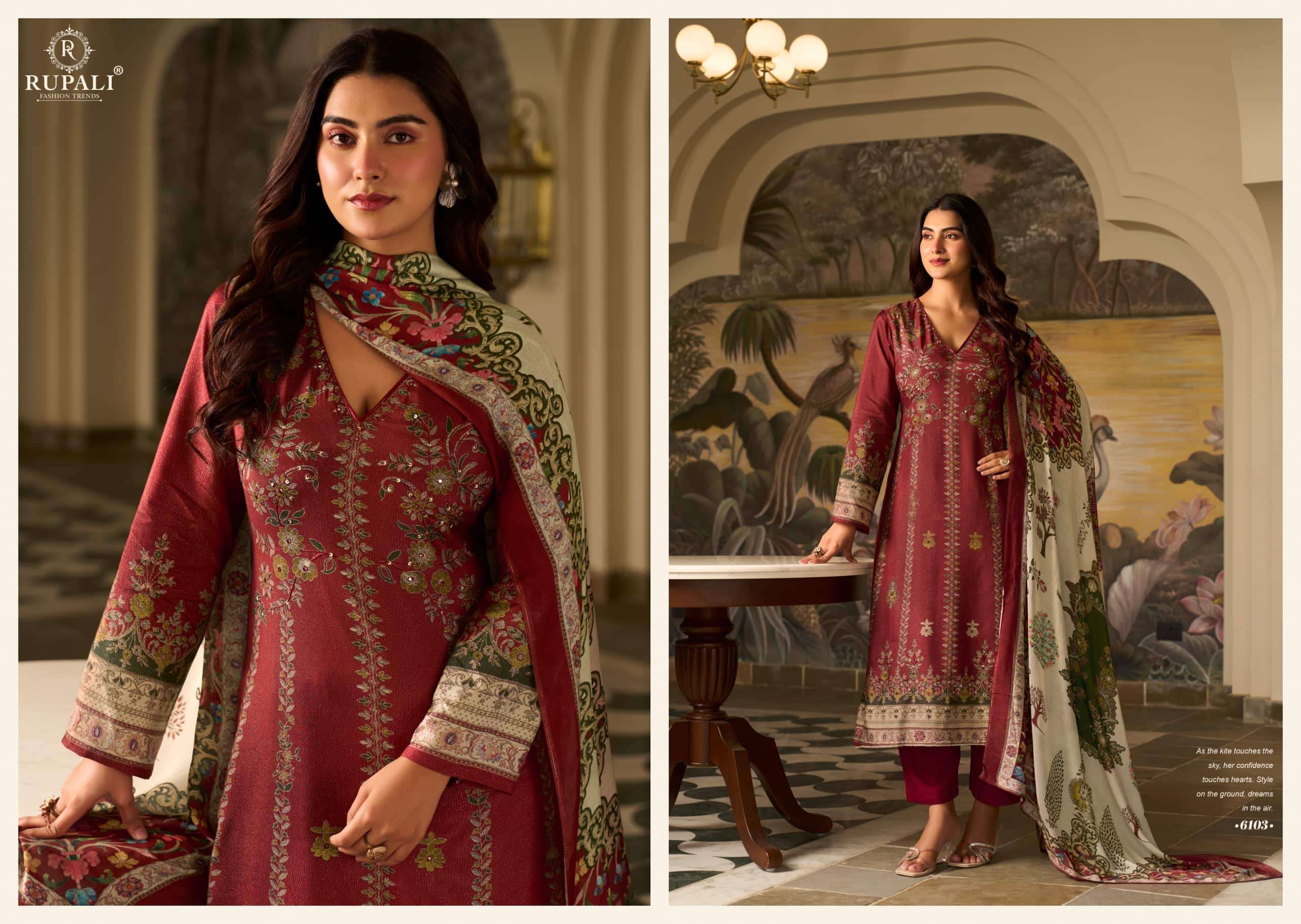 Rupali Fashion Husn Pari Pure Viscose Muslin Dress Material
