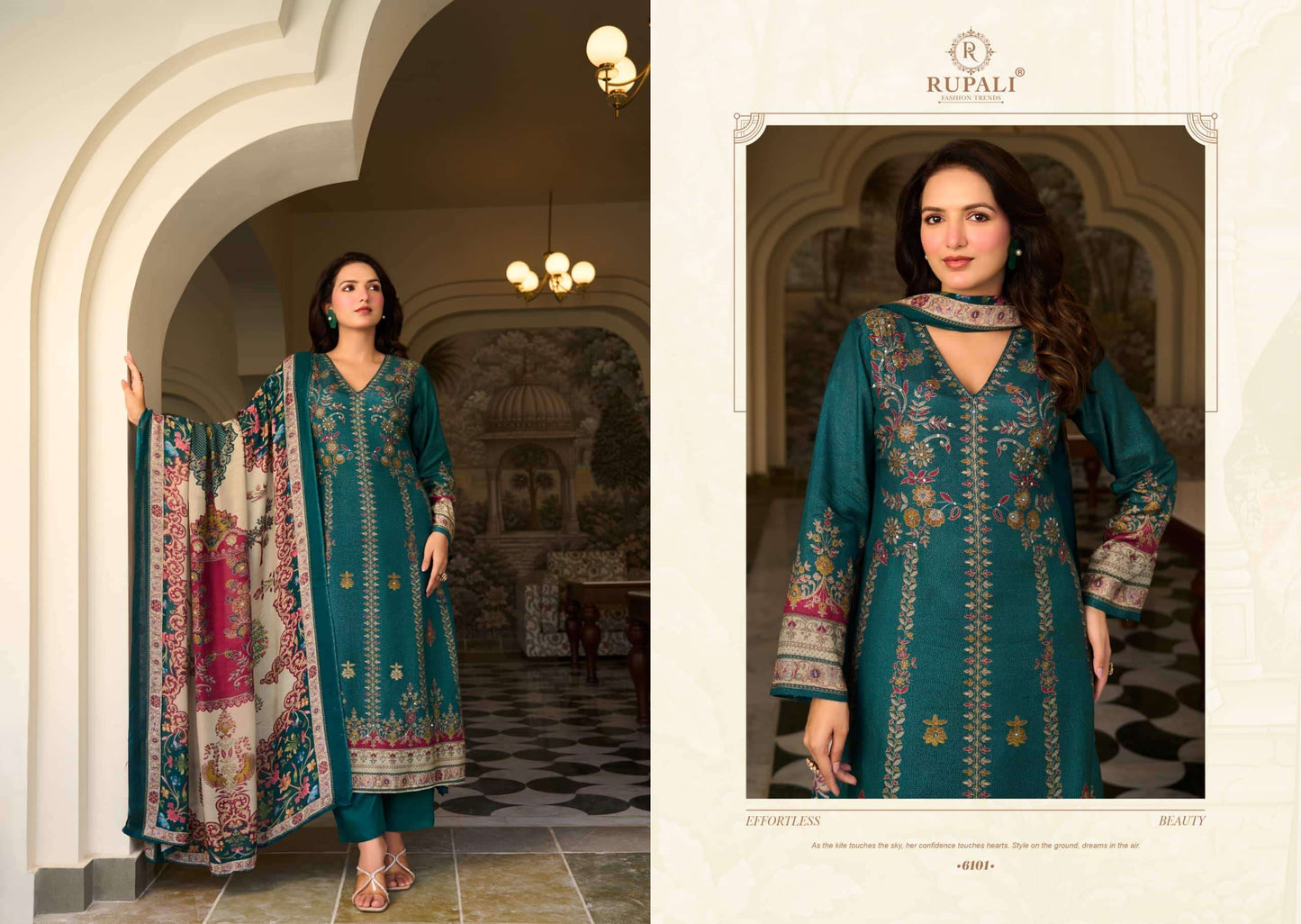 Rupali Fashion Husn Pari Pure Viscose Muslin Dress Material