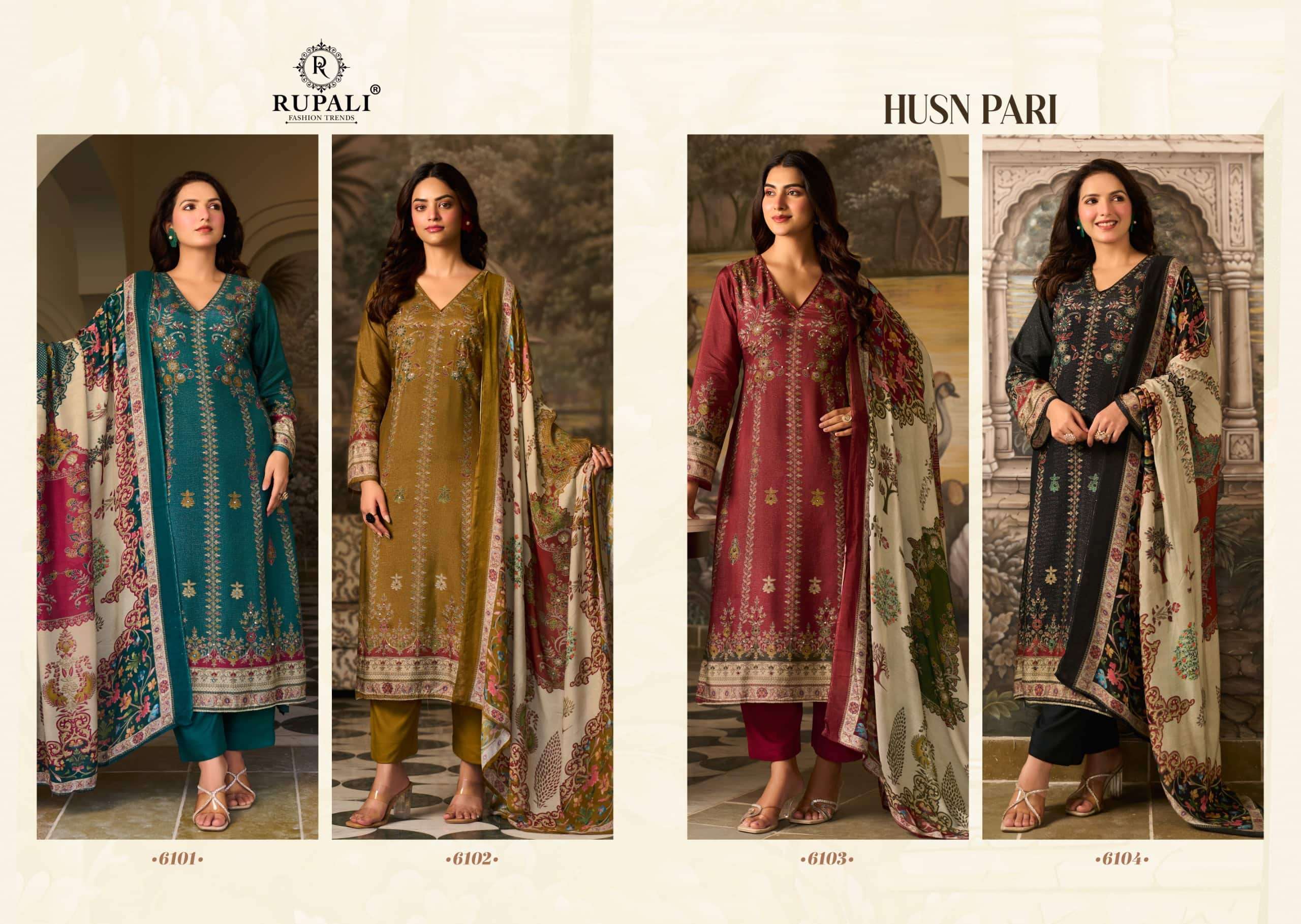 Rupali Fashion Husn Pari Pure Viscose Muslin Dress Material