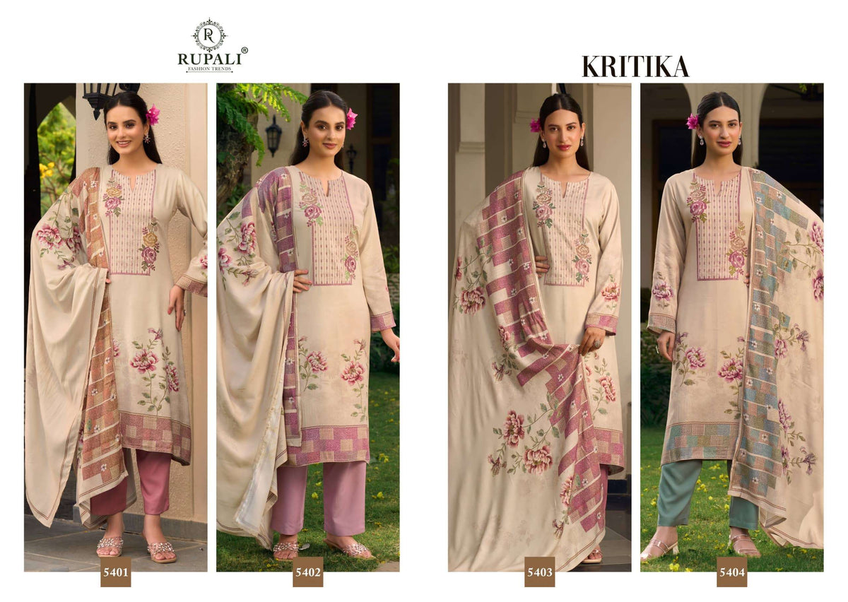 Rupali Fashion Kritika Pashmina Digital Printed Dress Material