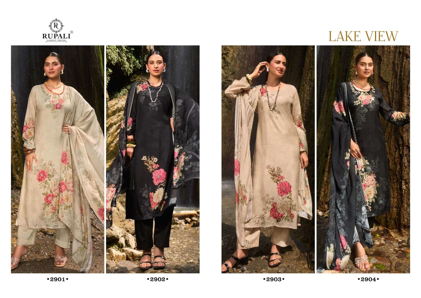Rupali Fashion Lake View Muslin Digital Printed Dress Material - Amrah Wholesale