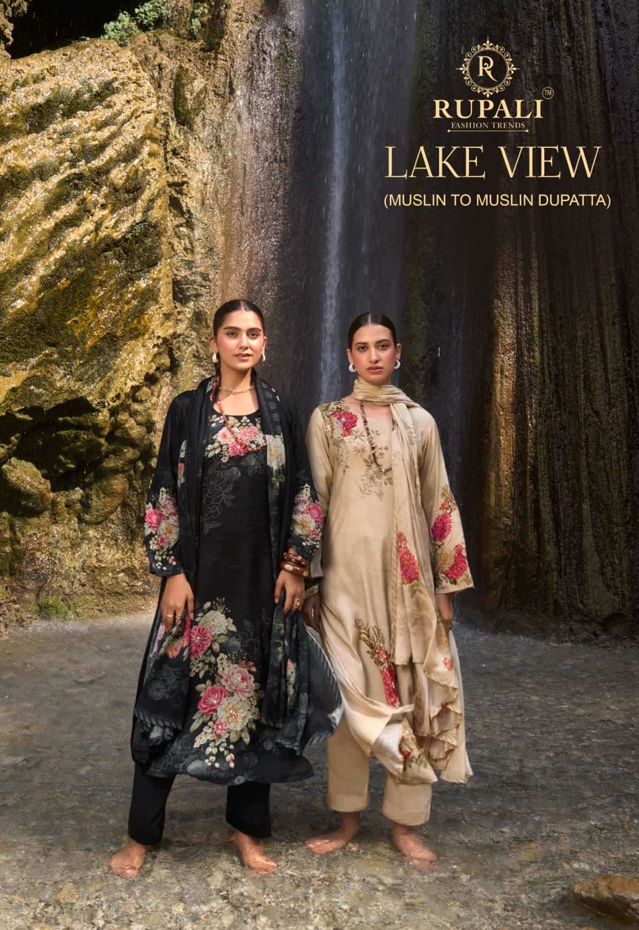 Rupali Fashion Lake View Muslin Digital Printed Dress Material - Amrah Wholesale