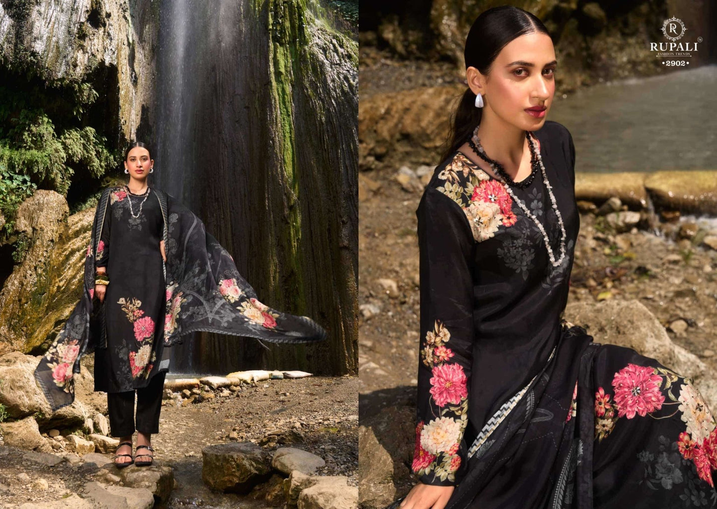 Rupali Fashion Lake View Muslin Digital Printed Dress Material - Amrah Wholesale