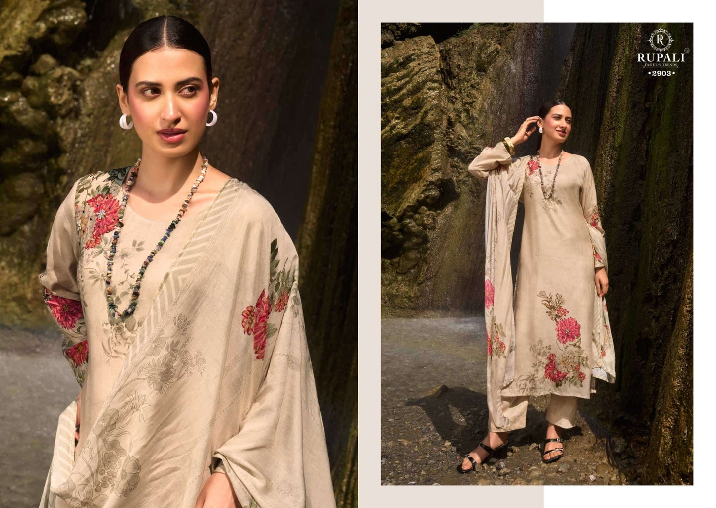 Rupali Fashion Lake View Muslin Digital Printed Dress Material - Amrah Wholesale