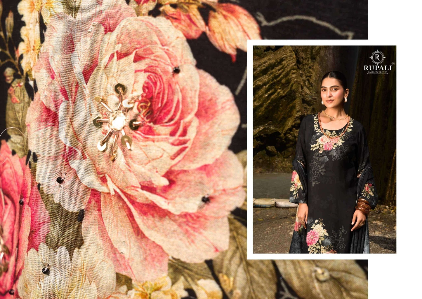 Rupali Fashion Lake View Muslin Digital Printed Dress Material - Amrah Wholesale