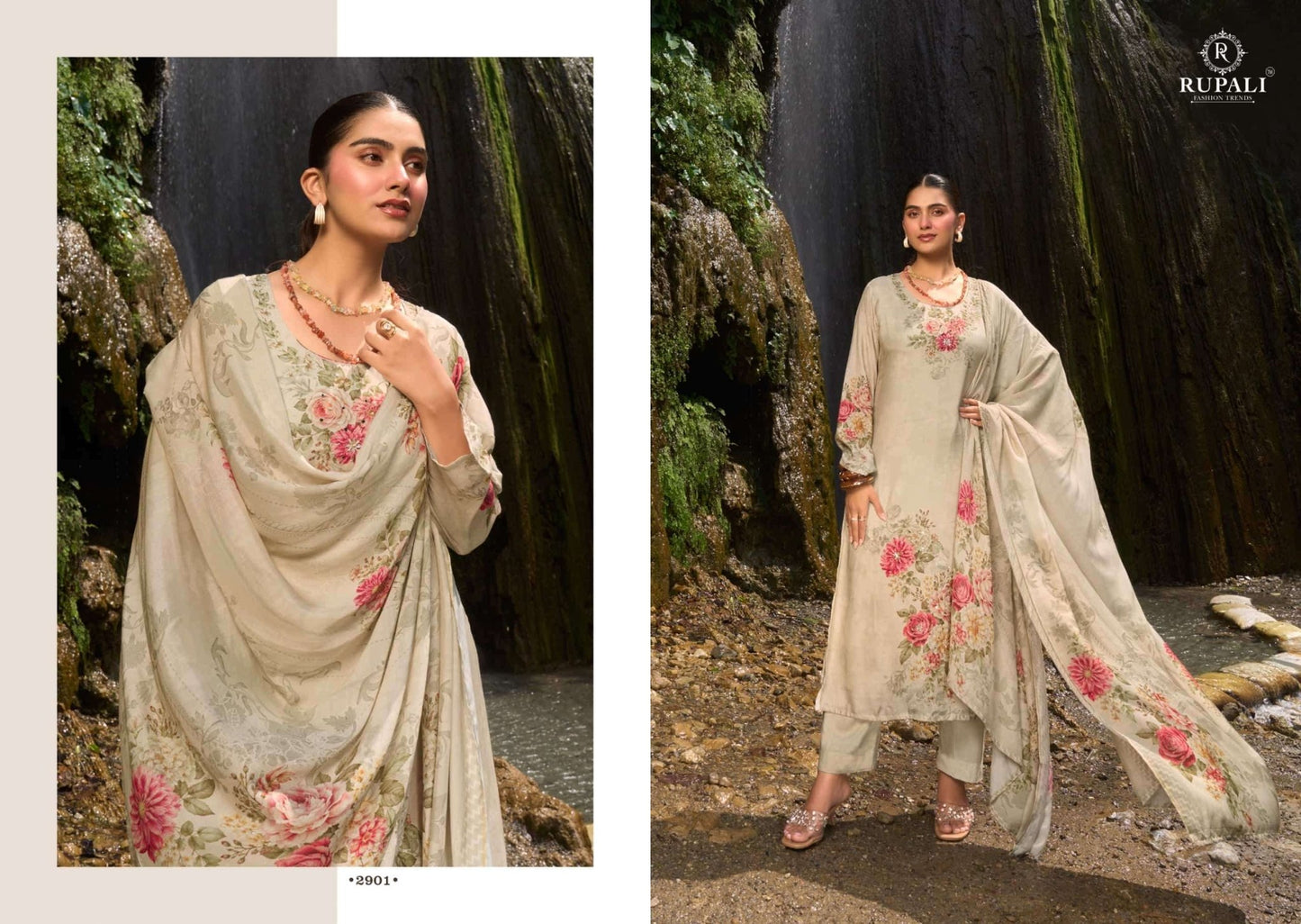 Rupali Fashion Lake View Muslin Digital Printed Dress Material - Amrah Wholesale