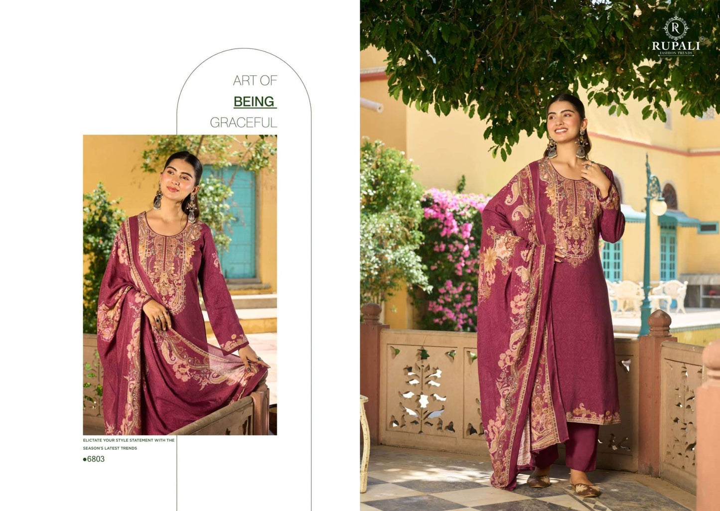 Rupali Fashion Laya Premium Muslin Dress Material - Amrah Wholesale