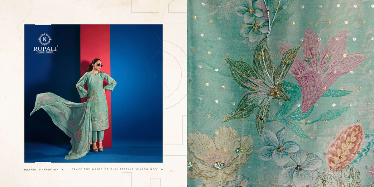 Rupali Fashion Mehar Dress Material Wholesale Catalogue - Amrah Wholesale