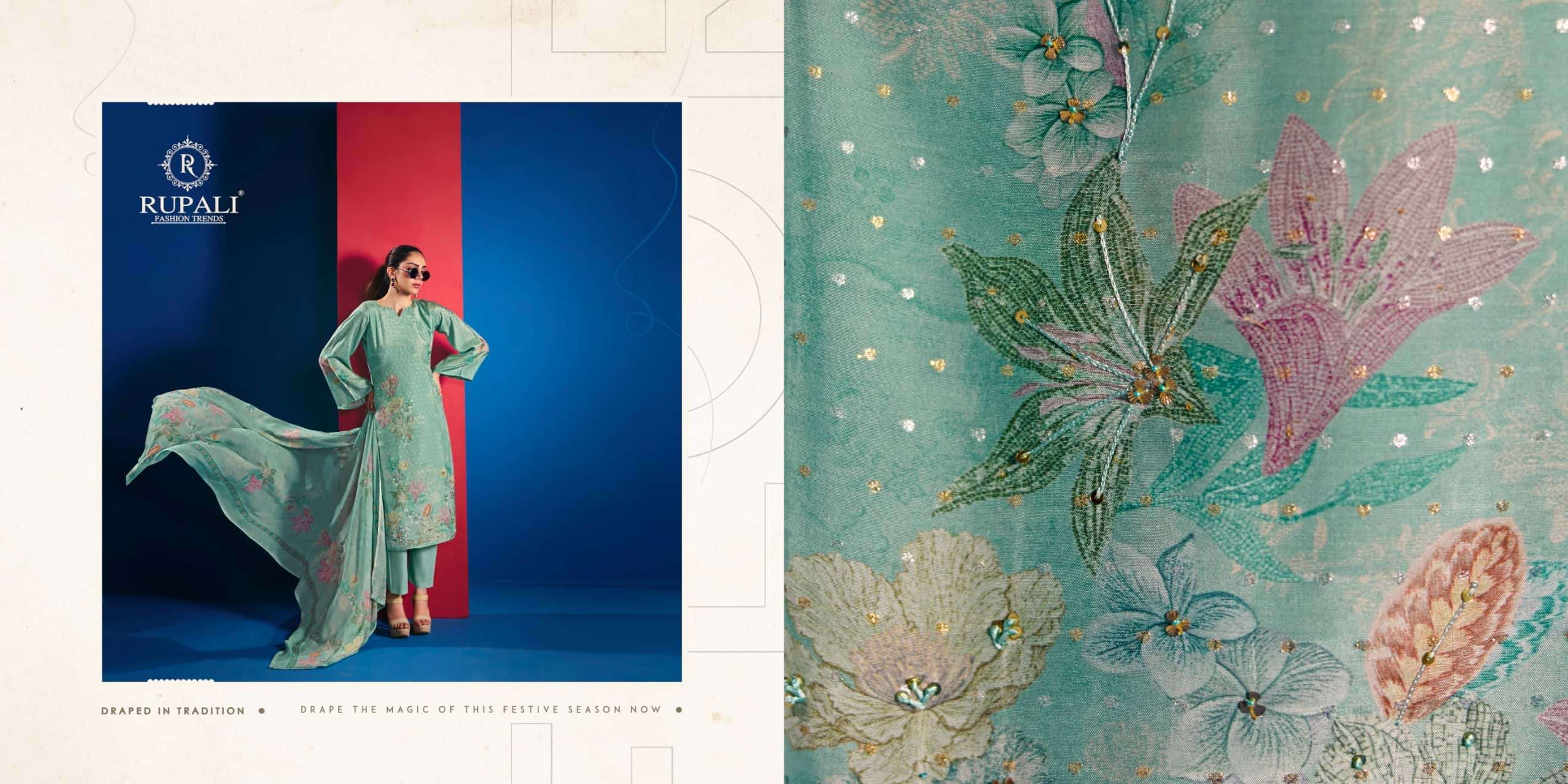 Rupali Fashion Mehar Dress Material Wholesale Catalogue - Amrah Wholesale