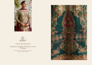 Rupali Fashion Mehra Viscose Muslin Shimmer Digital Printed Dress Material - Amrah Wholesale