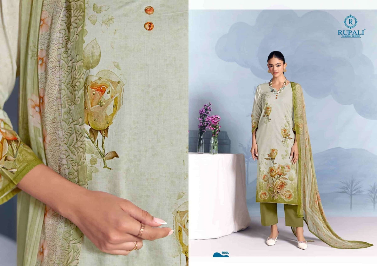 Rupali Fashion Mira Cambric Lawn Cotton Dress Material - Amrah Wholesale