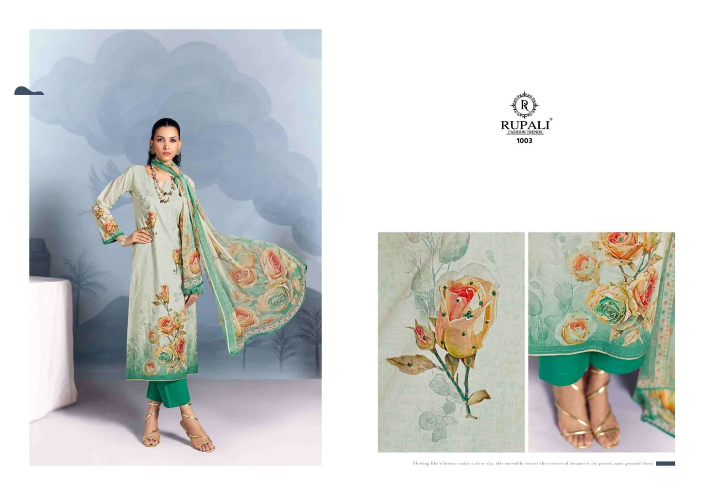 Rupali Fashion Mira Cambric Lawn Cotton Dress Material - Amrah Wholesale