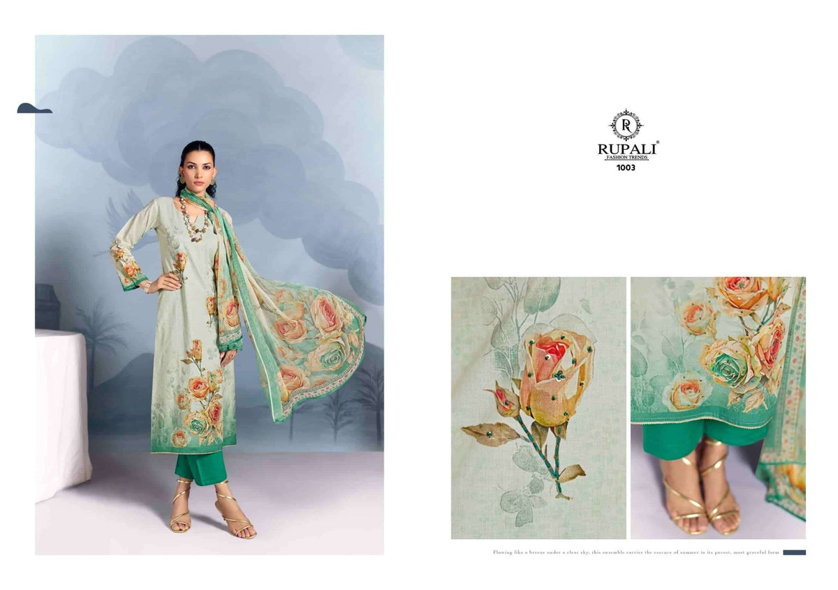 Rupali Fashion Mira Cambric Lawn Cotton Dress Material - Amrah Wholesale