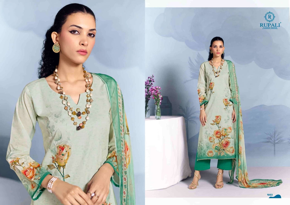 Rupali Fashion Mira Cambric Lawn Cotton Dress Material - Amrah Wholesale