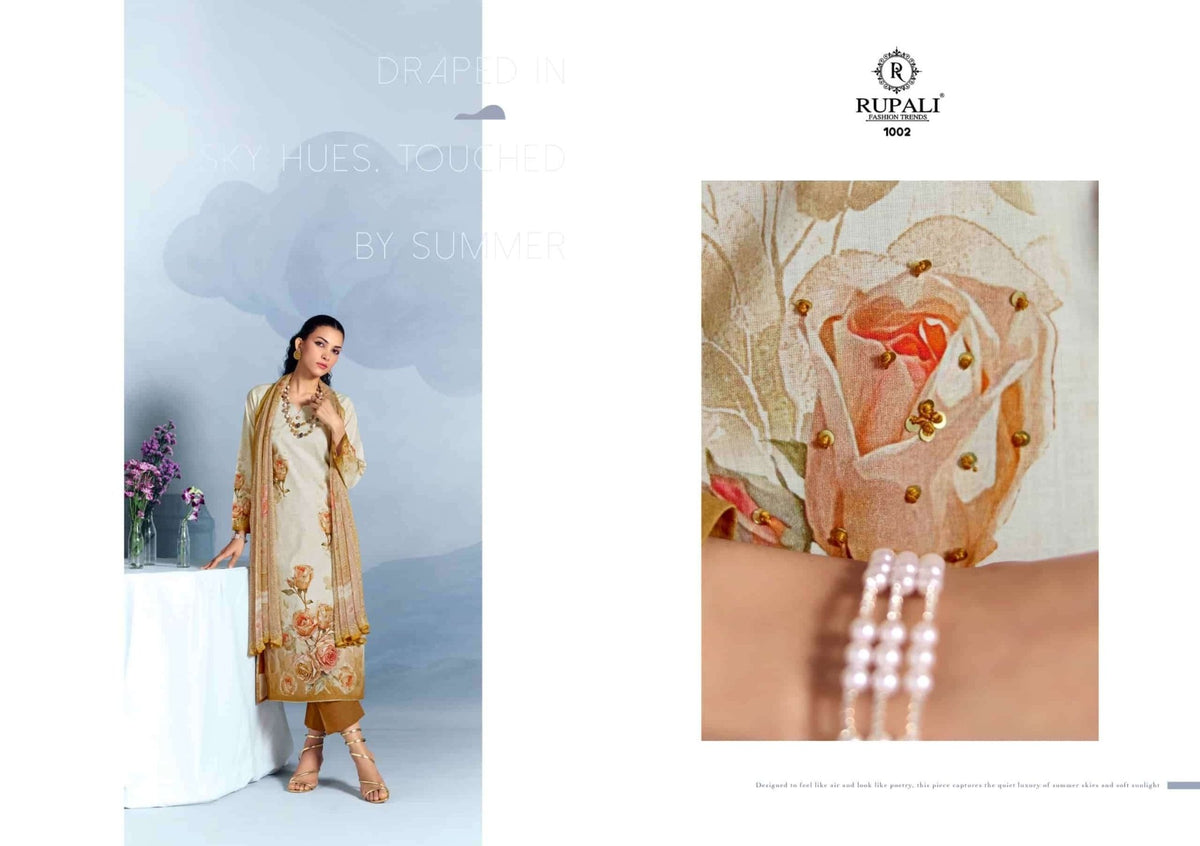 Rupali Fashion Mira Cambric Lawn Cotton Dress Material - Amrah Wholesale
