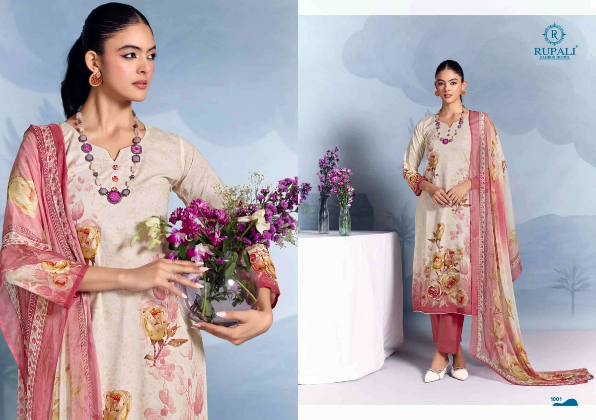Rupali Fashion Mira Cambric Lawn Cotton Dress Material - Amrah Wholesale