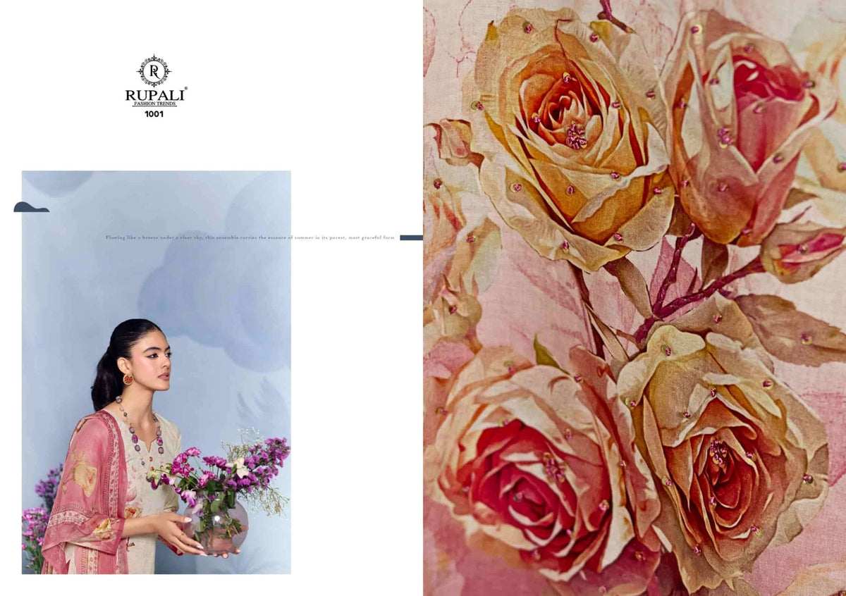 Rupali Fashion Mira Cambric Lawn Cotton Dress Material - Amrah Wholesale