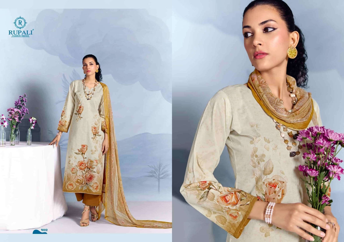 Rupali Fashion Mira Cambric Lawn Cotton Dress Material - Amrah Wholesale