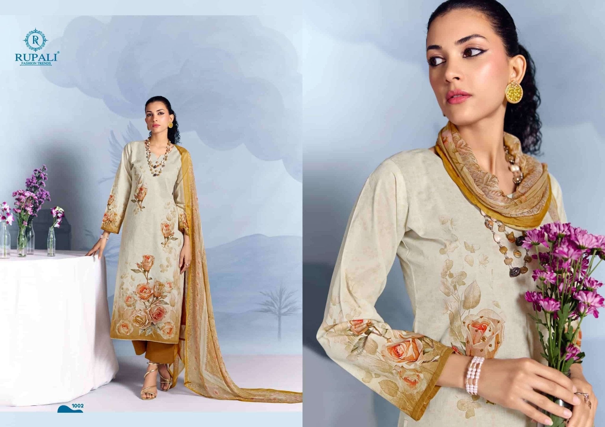 Rupali Fashion Mira Cambric Lawn Cotton Dress Material - Amrah Wholesale