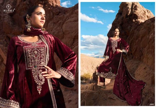 Rupali Fashion Naveli Pure Viscose Velvet Dress Material