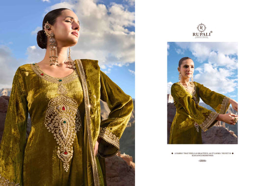 Rupali Fashion Naveli Pure Viscose Velvet Dress Material