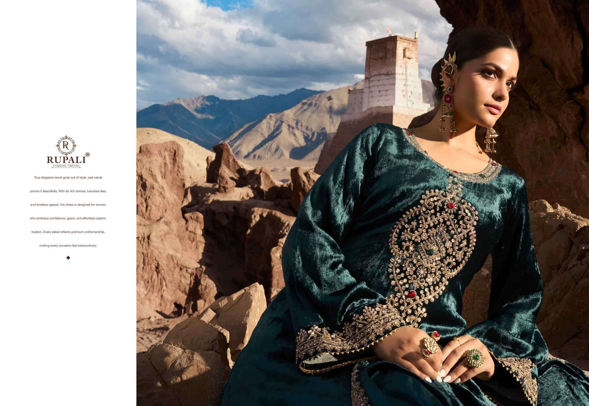 Rupali Fashion Naveli Pure Viscose Velvet Dress Material