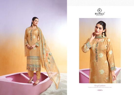Rupali Fashion Nidhi Muslin Embroidered Dress Material
