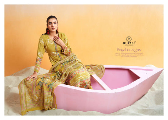 Rupali Fashion Nidhi Muslin Embroidered Dress Material