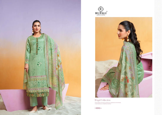 Rupali Fashion Nidhi Muslin Embroidered Dress Material
