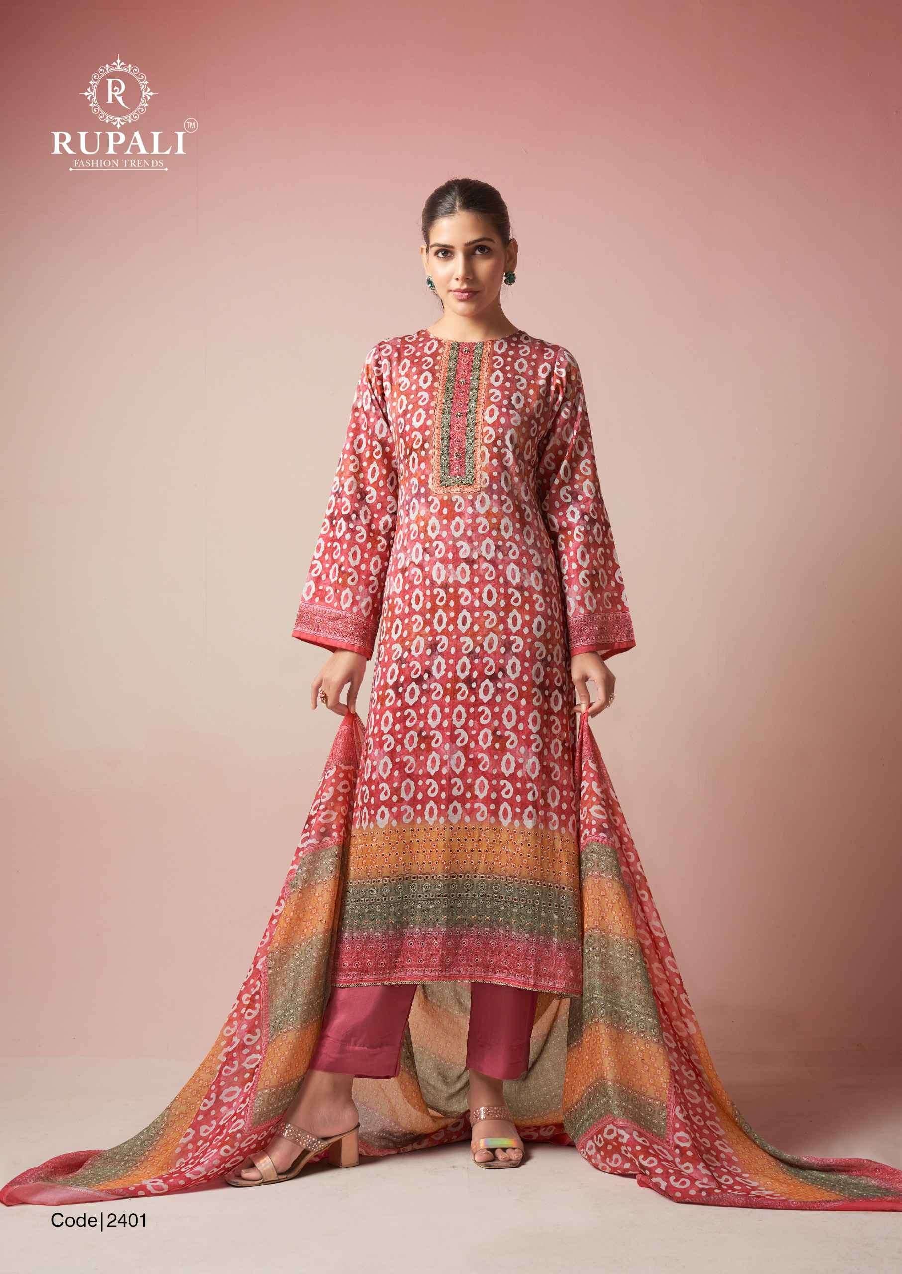 Rupali Fashion Nimrit Pure Jam Satin Designer Dress Material