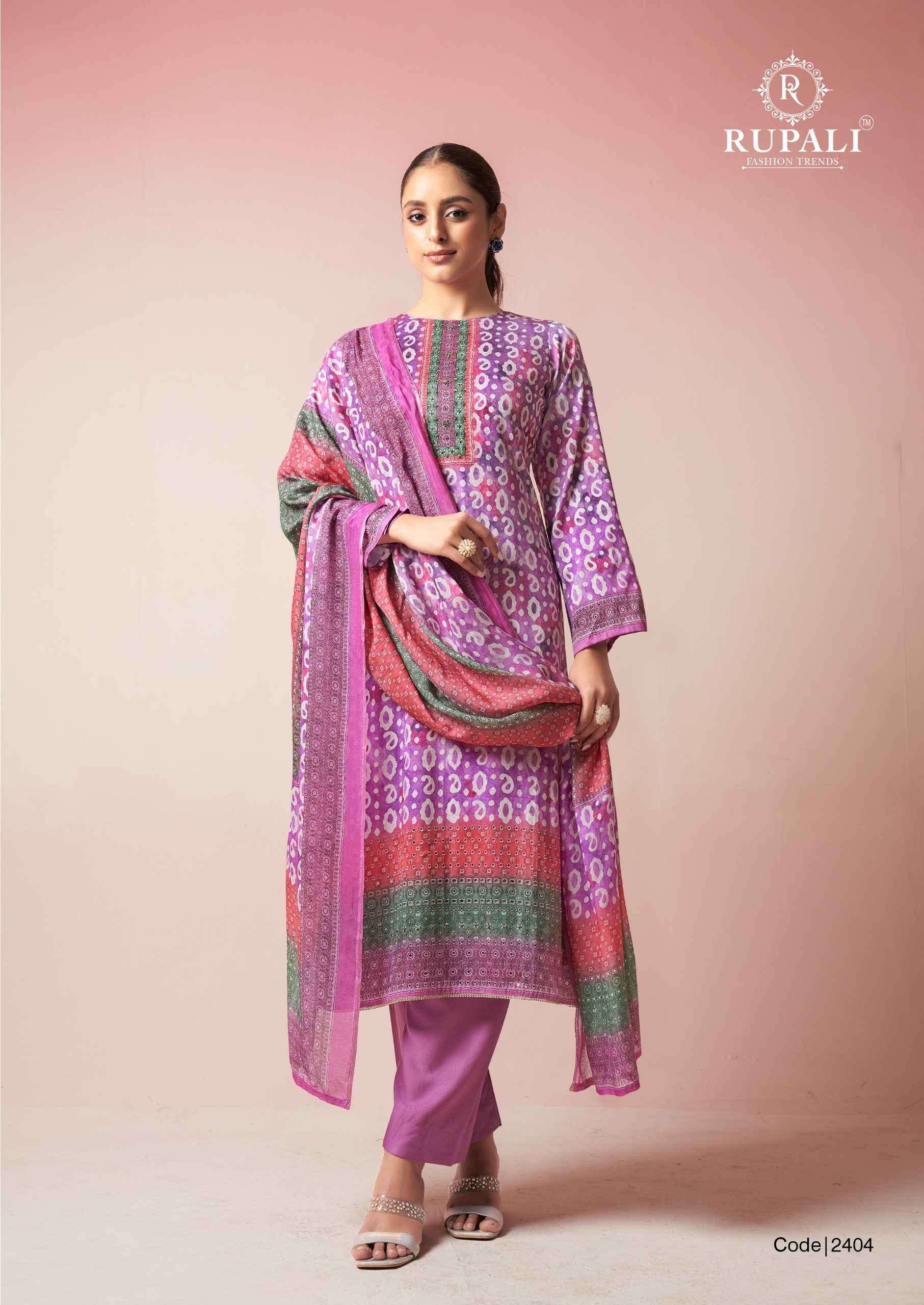 Rupali Fashion Nimrit Pure Jam Satin Designer Dress Material