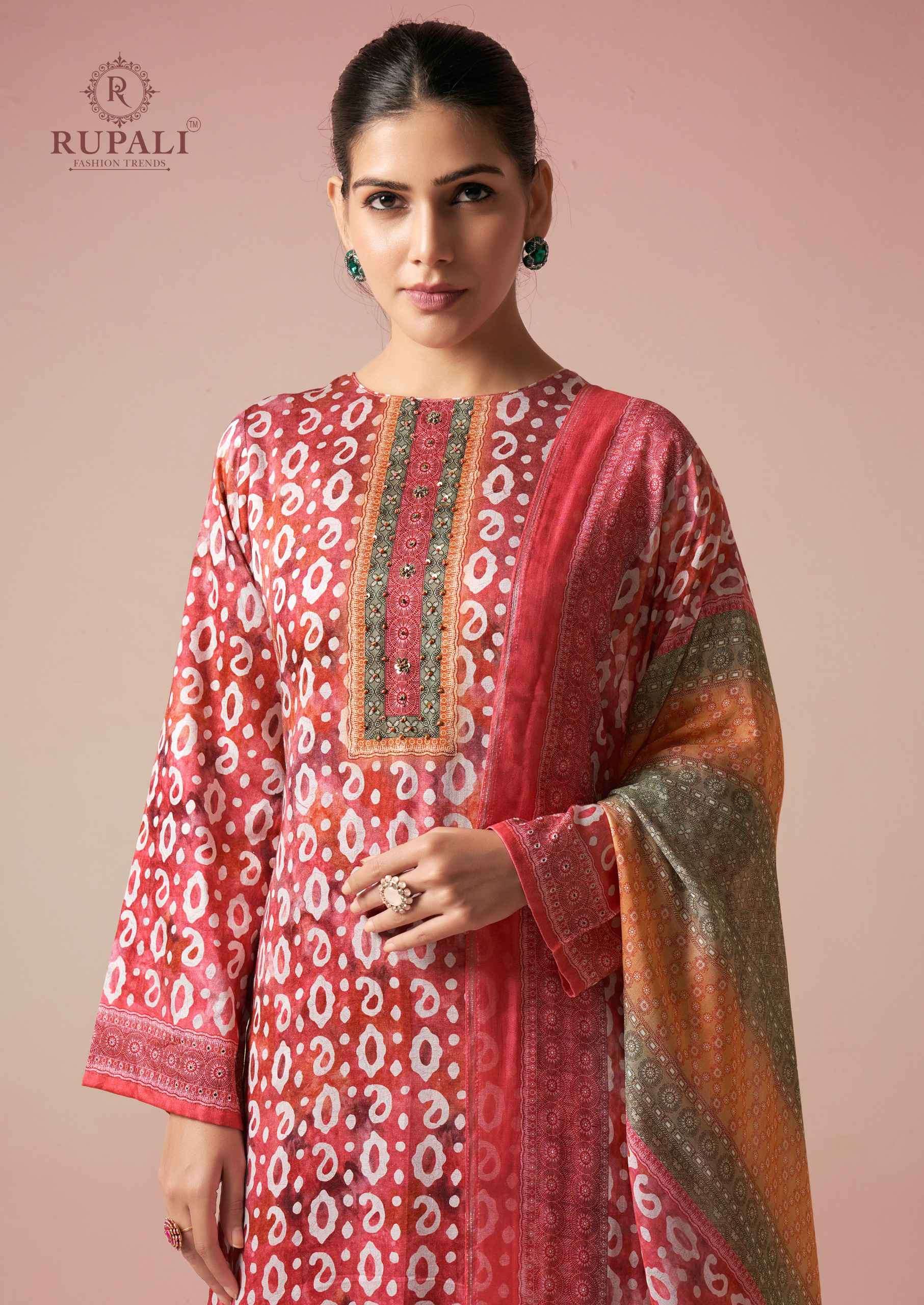 Rupali Fashion Nimrit Pure Jam Satin Designer Dress Material