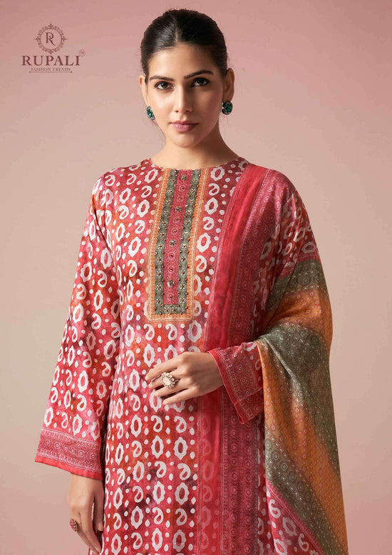 Rupali Fashion Nimrit Pure Jam Satin Designer Dress Material