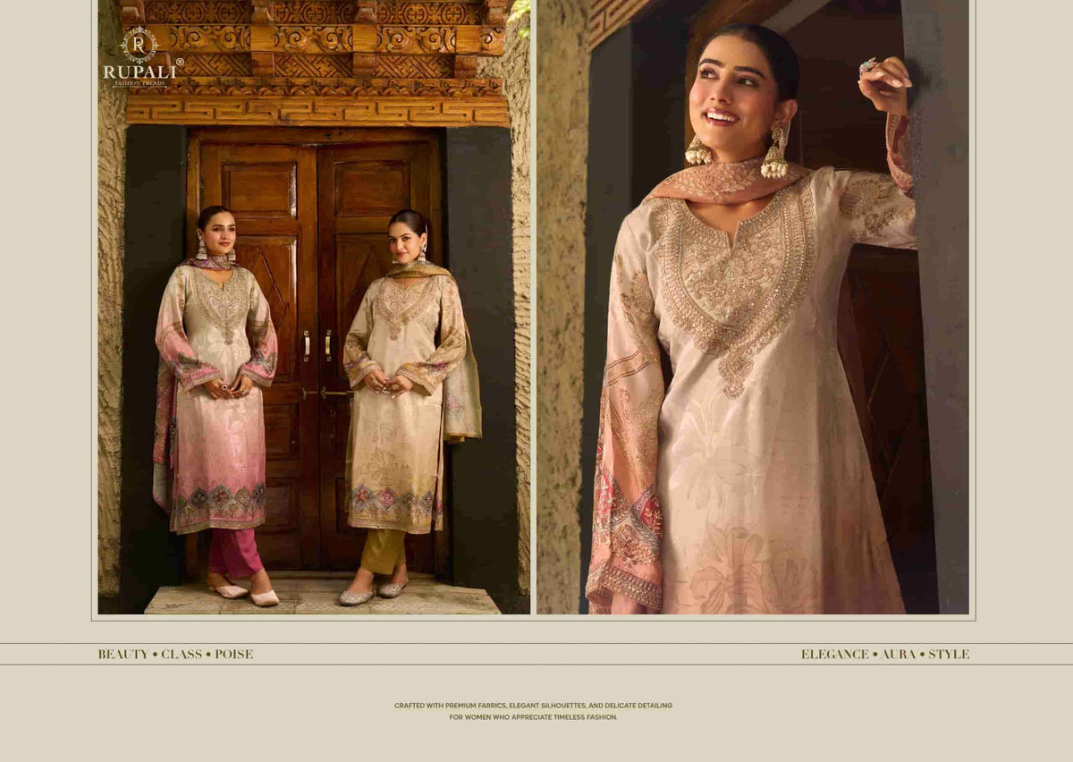 Rupali Fashion Nivoraa Viscose Gajji Jacquard Designer Dress Material