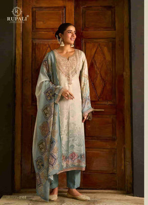 Rupali Fashion Nivoraa Viscose Gajji Jacquard Designer Dress Material
