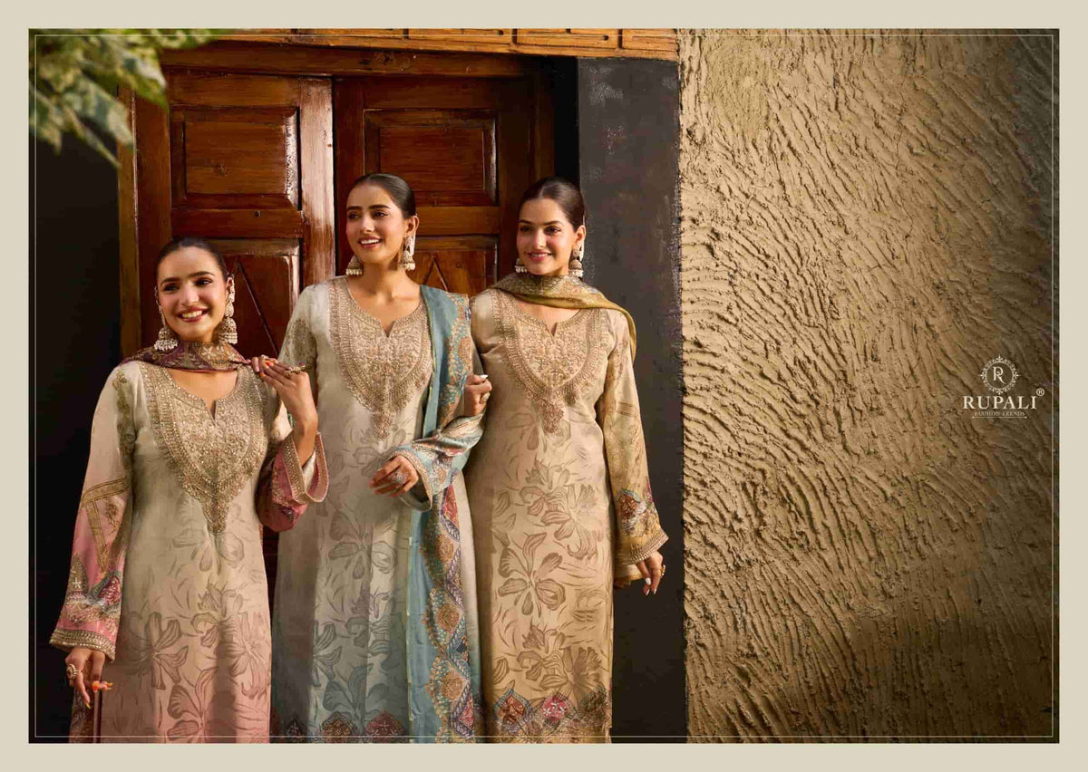 Rupali Fashion Nivoraa Viscose Gajji Jacquard Designer Dress Material