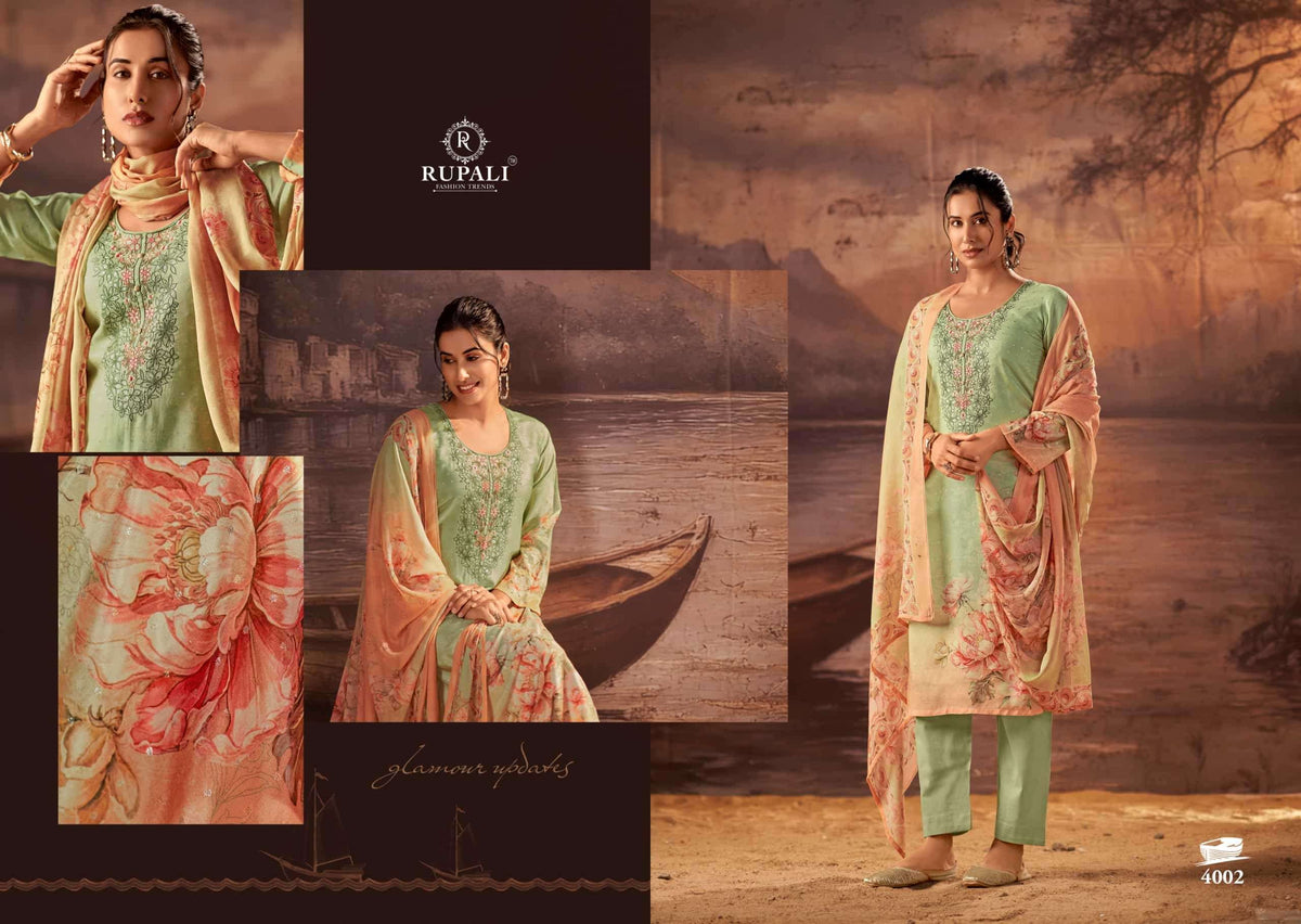 Rupali Fashion Noor Dress Material Wholesale Catalogue - Amrah Wholesale
