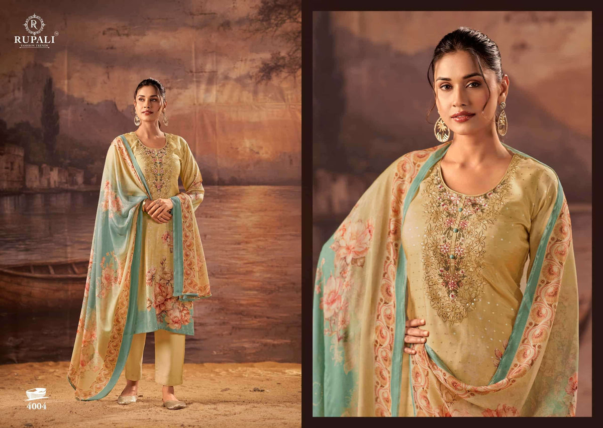 Rupali Fashion Noor Dress Material Wholesale Catalogue - Amrah Wholesale