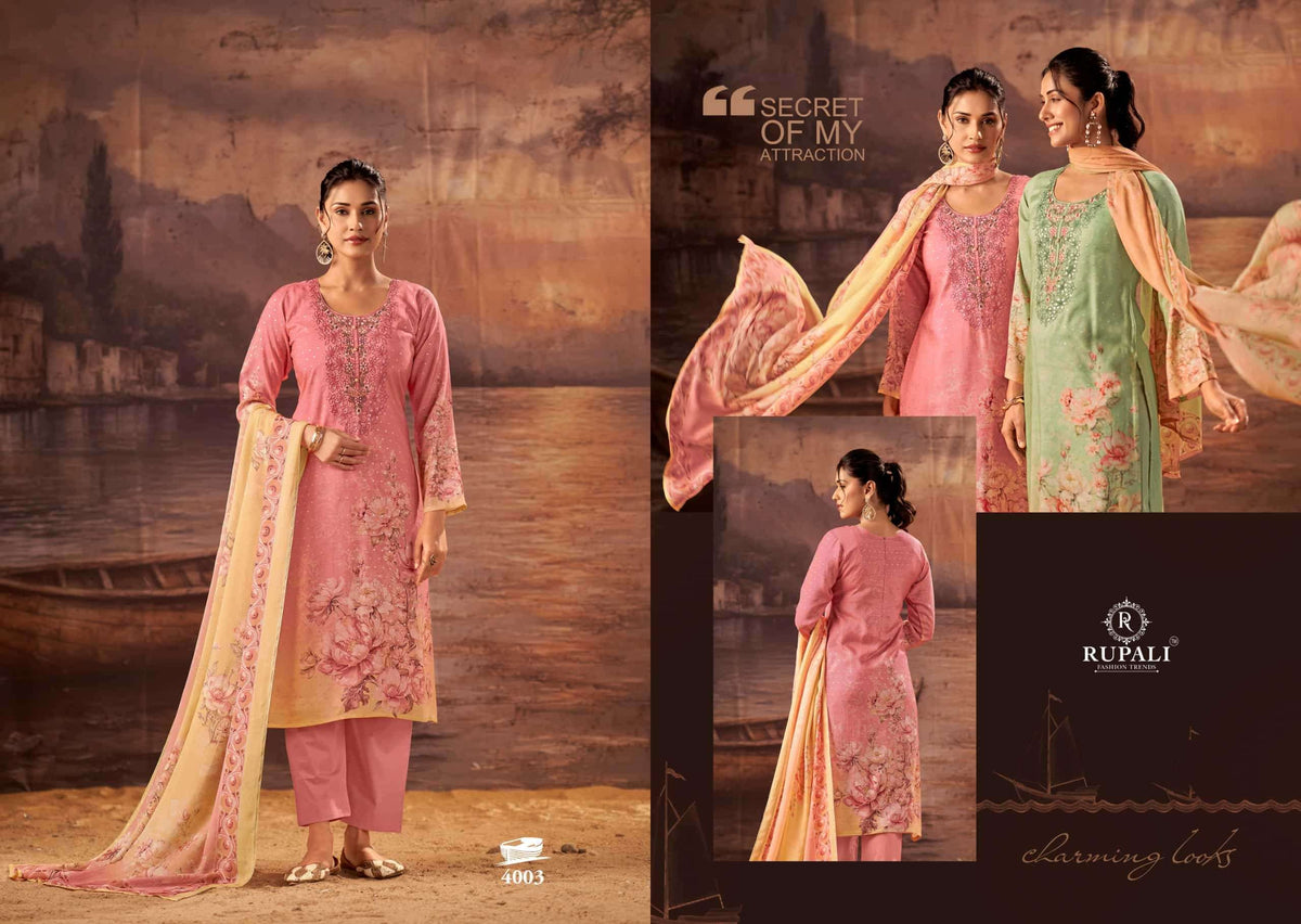 Rupali Fashion Noor Dress Material Wholesale Catalogue - Amrah Wholesale